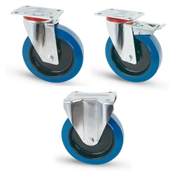 vendita online Ruote avo supporto in acciaio stampato ruote gomma elastica art.66 Ruote in gomma per carrelli Avo